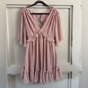 Elegant Pink Floral Dress